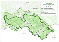 Mapa Popradzkiego Parku Krajobrazowego Beskid Sądecki