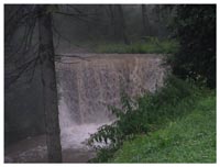 Wodospad na potoku Czercz w Piwnicznej Zdroju Po burzy