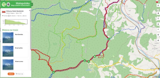 Szlaki PTTK ( https://malopolska.szlaki.pttk.pl/) 05.10.2021