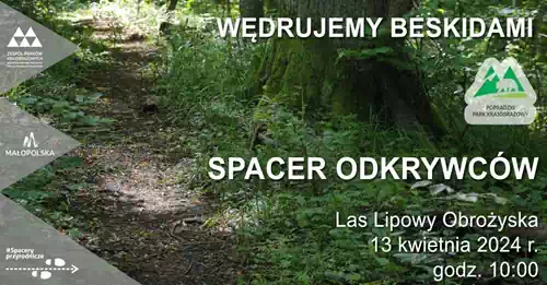Wdrujemy Beskidami - Spacer Odkrywcw - Las Lipowy Obroyska 13.04.2024