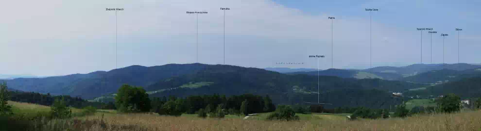 Widok z Malnika na grzbiet Magury Kurczyskiej i Gry Lubowelskie ;; fot. Jerzy Opioa