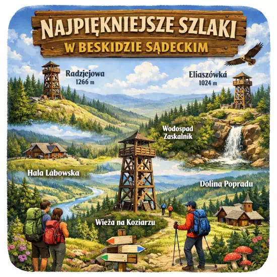 Najpiękniejsze szlaki w Beskidzie Sądeckim Najpiękniejsze szlaki w Beskidzie Sądeckim