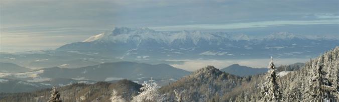 Zimowa Panorama Tatr z Przehyby 